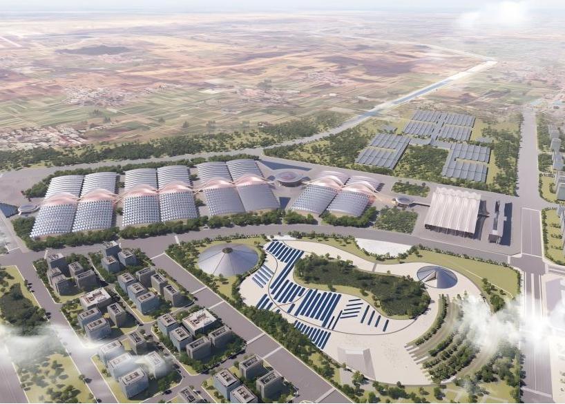 鄭州中原高鐵港數(shù)字展貿(mào)城ETFE膜結(jié)構(gòu)+PTFE膜結(jié)構(gòu)工程